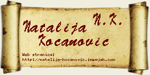 Natalija Kocanović vizit kartica